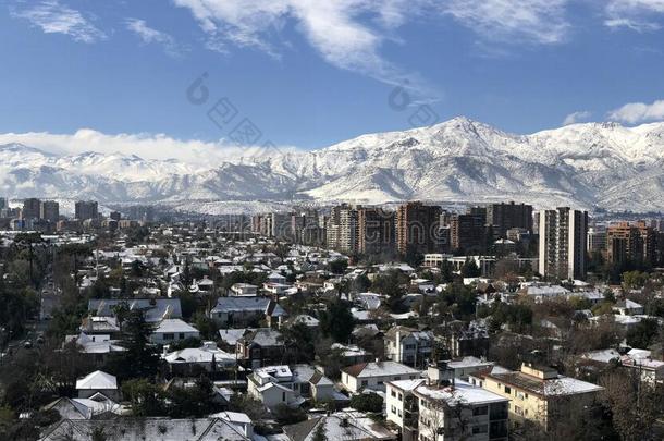 风景和雪落下采用圣地亚哥,番椒