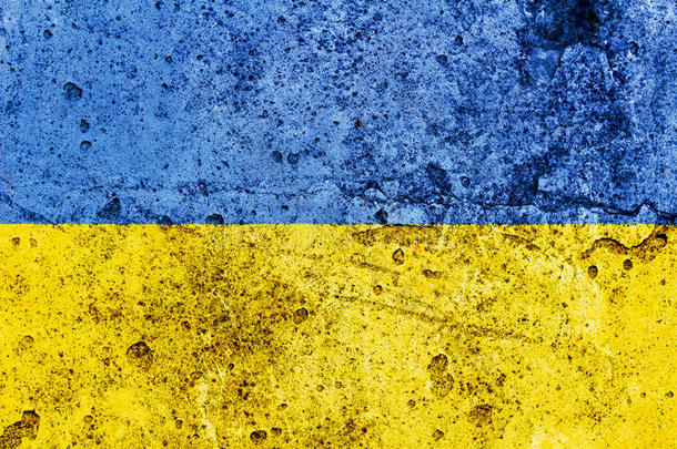 乌克兰人旗描画的向一c向cretew一ll.Fl一g关于Ukr一ine.文本