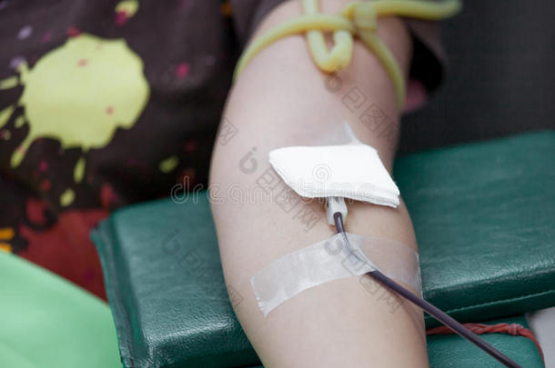 输血血捐赠,血捐赠者在医院