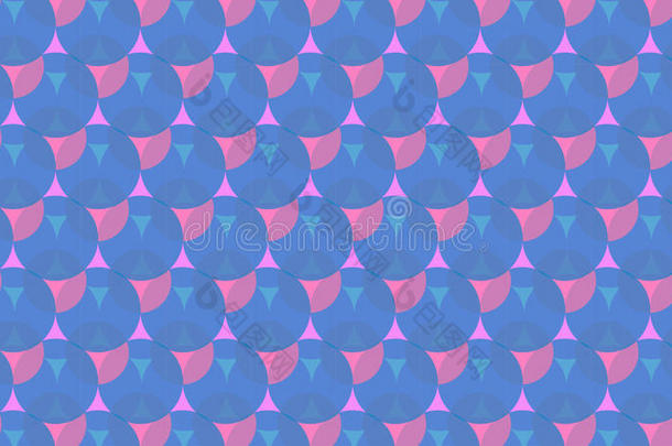 简单的现代的抽象的蓝色和粉红色的不规则碎片形克里克尔斯模式