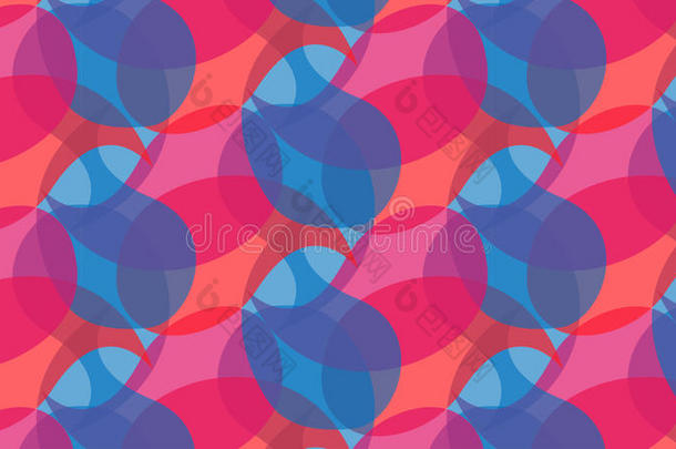 简单的现代的抽象的粉红色的和青色弧形的形状模式