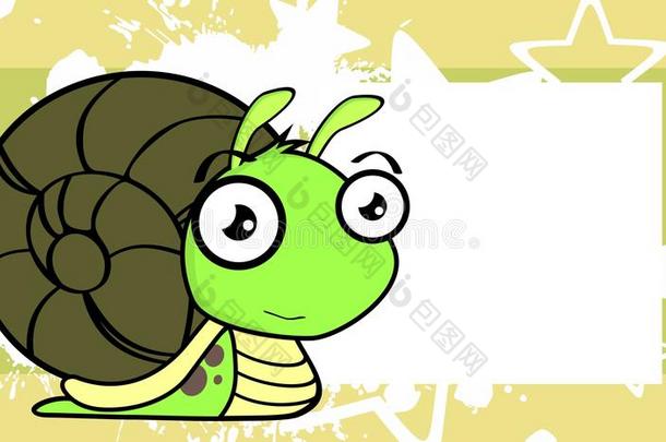 漂亮的小的<strong>蜗牛</strong>漫画表现背景3