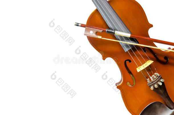 指已提到的人小提琴向白色的背景为隔离的和剪下<strong>物</strong>小路