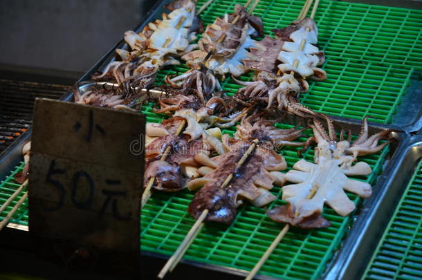 鱿鱼|垦丁夜交易|亚洲人食物|台湾