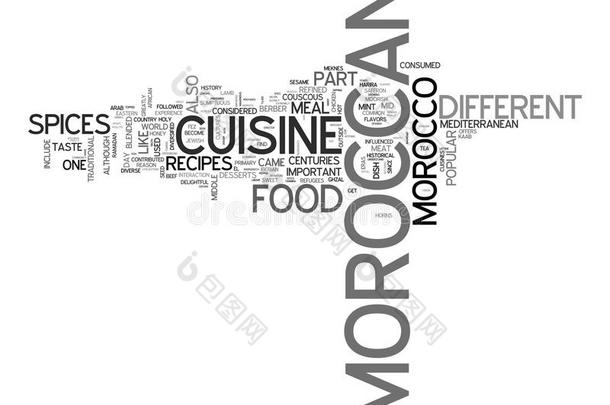 为什么摩洛哥的烹饪法和烹饪是流行的单词云