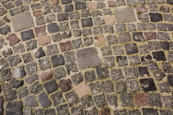 老的装饰的块石面路石头采用指已提到的人中心关于左心室梗塞面积