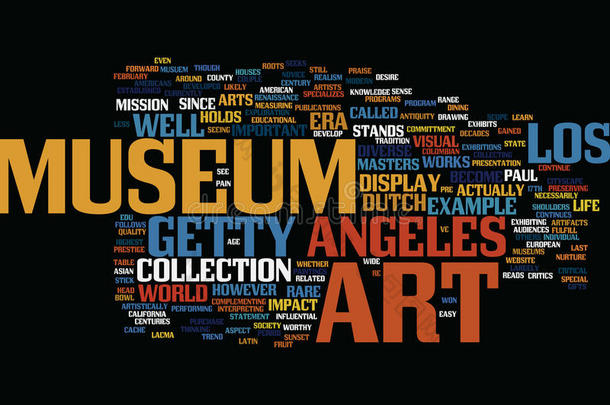 Los安杰利斯的简称安杰利斯艺术博物馆文本背景单词云观念