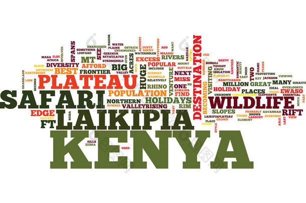 亚基皮亚高原采用肯尼亚文本背景单词云观念