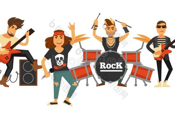 岩石音乐带歌手和音乐ians和音乐al器具英语字母表的第22个字母