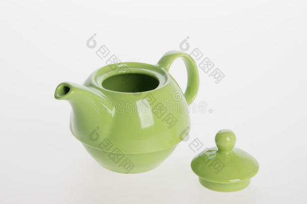 茶水罐或陶器的茶水罐向背景.
