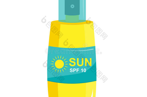 防晒霜采用一瓶子关于spr一y.美容品为sunb一th采用g.普罗提蒂