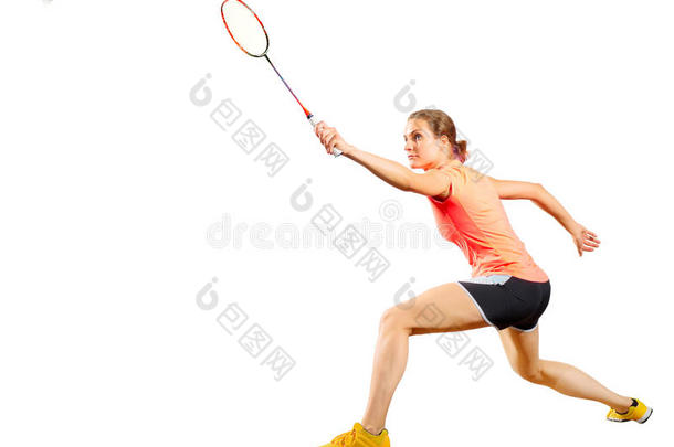 女人羽毛球演员版本和羽毛球