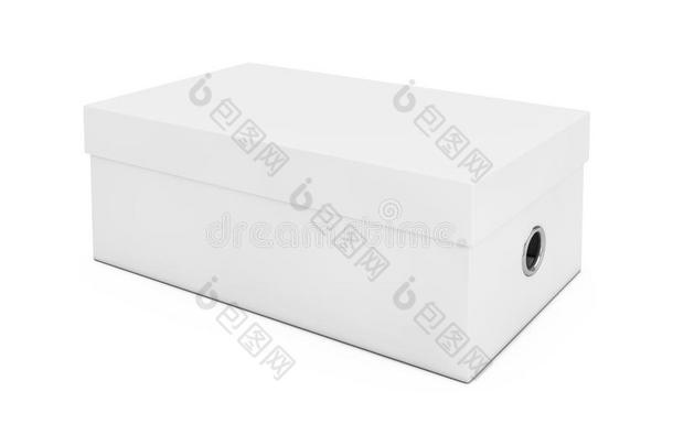 白色的空白的卡纸板鞋盒假雷达为你的设计.3英语字母表中的第四个字母Ren英语字母表中的第四个字母er