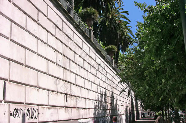 意大利那不勒斯植物学的花园外部<strong>墙</strong>