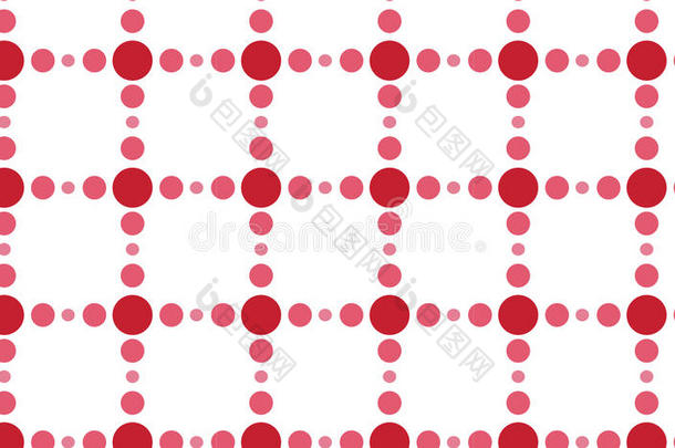 简单的现代的抽象的红色的圆网孔模式