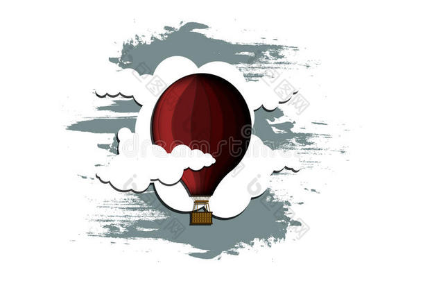 红色的气球和一b一sket采用指已提到的人云