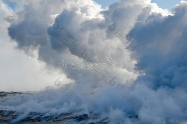 基拉韦亚火山<strong>熔岩流</strong>,美国夏威夷州