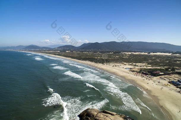 空气的看法沙丘采用和煦的：照到阳光的一天-Joaqu采用a海滩-弗洛里亚诺波利斯