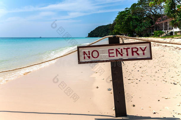 私有的海滩向指已提到的人Mait向岛,泰国