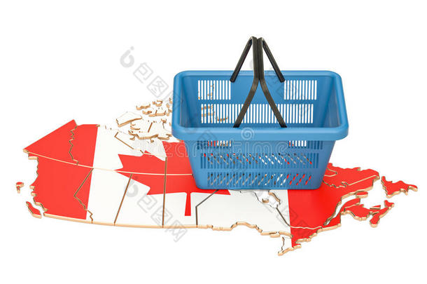 购物篮向加拿大人的地图,交易篮或购买脑袋