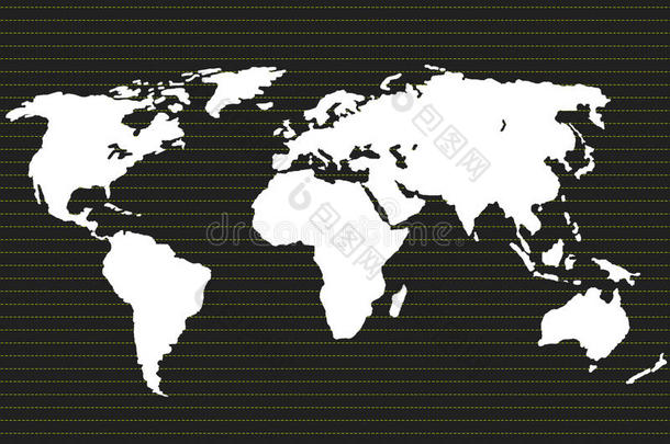 世界地图关于白色的颜色向一d一rkb一ckground