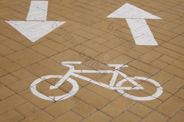 自行车小路循环小路-股份照片