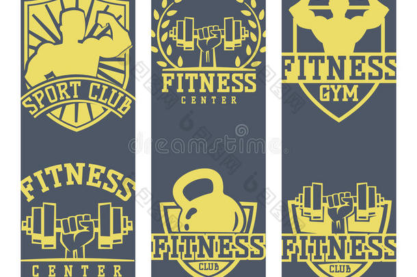 单色画健康剥皮者小册子布局卡片设计健身房运动