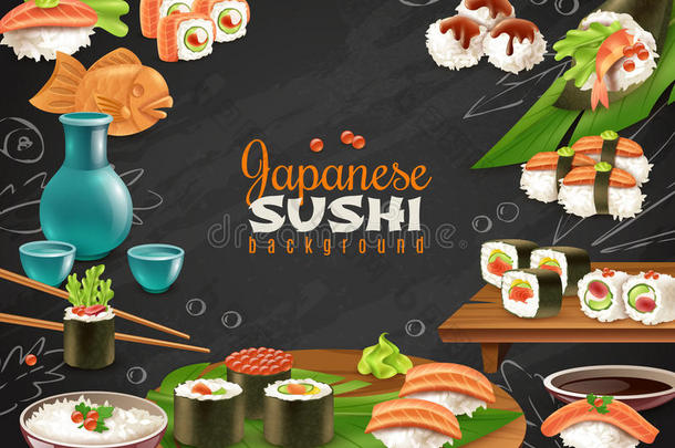日本人寿司背景