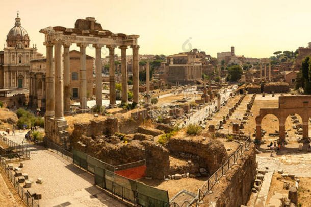古罗马的帝国的古罗马城镇的广场