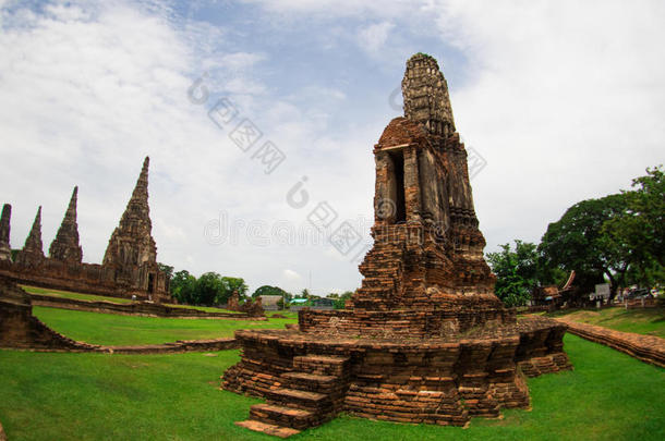 泰国或高棉的佛教寺或僧院茶泰国或高棉的佛教寺或僧院thanaram采用大城府,泰国.