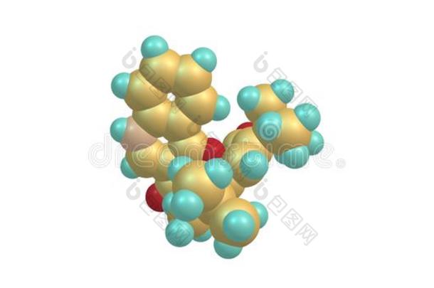 异丙酚分子的结构隔离的向白色的