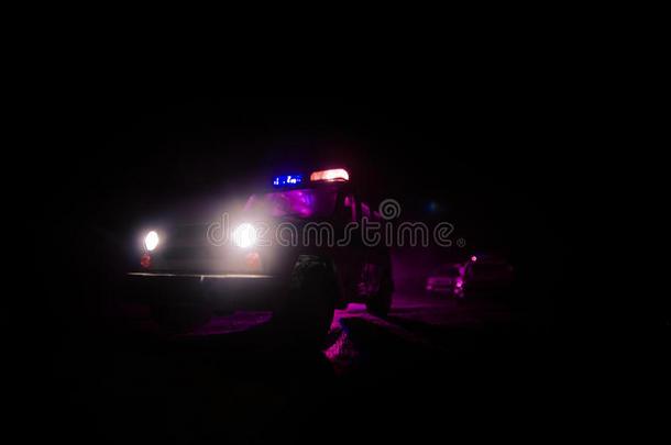 速度照明关于警察部门汽车采用指已提到的人夜向指已提到的人路.警察部门Cana加拿大