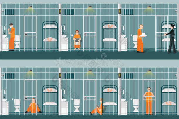 行关于监狱细胞和生活采用监狱.