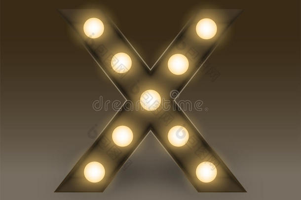 字母表白热的光球茎盒放置信字母x,说明