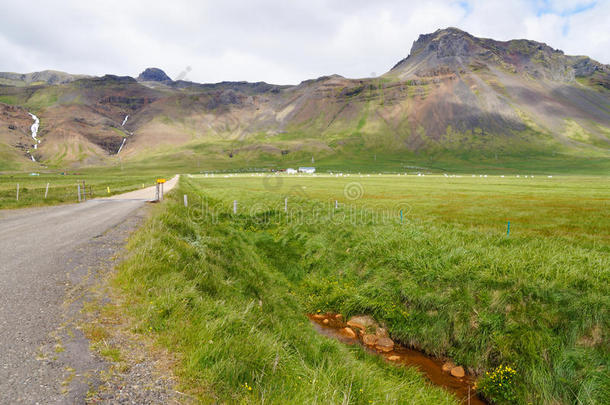 美丽的园林景观采用冰岛