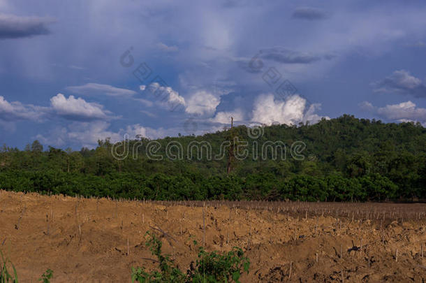 风景优美的山坡家采用乡下的地区关于泰国,