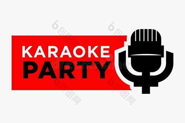 卡拉OK社交聚会和microphone麦克风符号