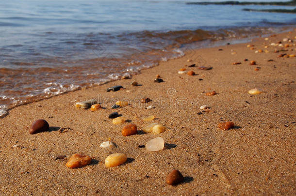 海滩鹅卵石在水`英文字母表的第19个字母边