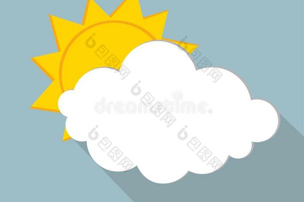 白色的云和太阳.矢量.自由的空间为文本或广告