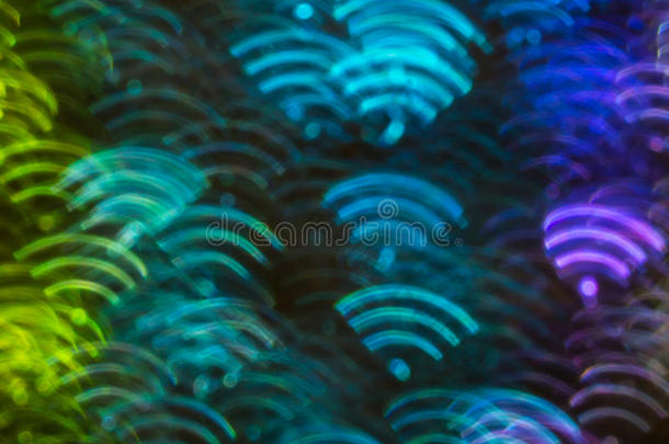 美丽的背景和不同的有色的WirelessFidelity基于IEEE802.11b标准的无线局域网,抽象的背