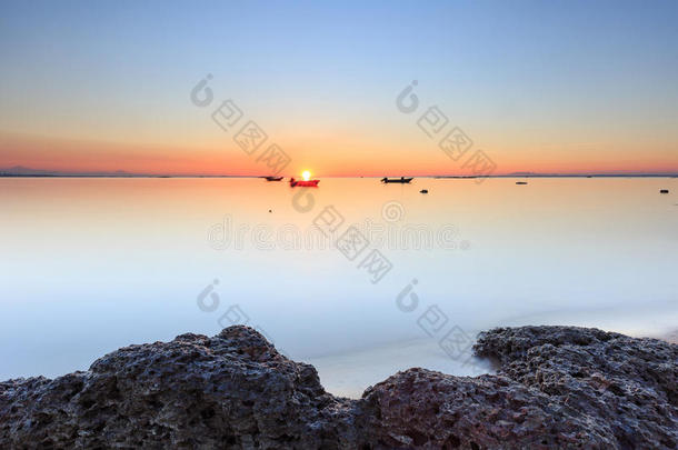 厦门观音山海滩日出,中国