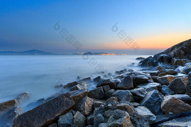 厦门环岛路曾措安海景画,中国