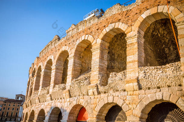 维罗纳圆形露天竞技场古罗马的运动场采用维罗纳,意大利