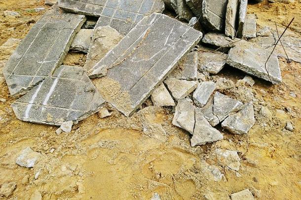 具体的和砖碎石碎片向c向structi向地点