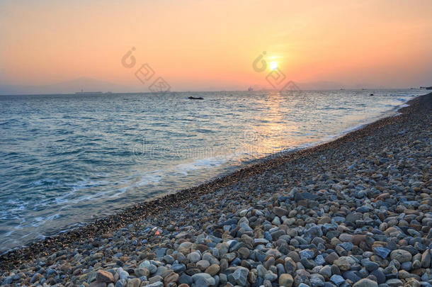 厦门环岛路海景画日落