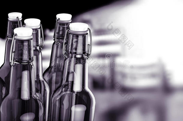 瓶子关于<strong>啤</strong>酒向条背景.