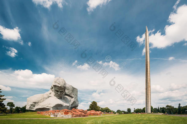 布雷斯特,白俄罗斯.主要的纪念碑和纪念碑纪念碑刺刀-反对