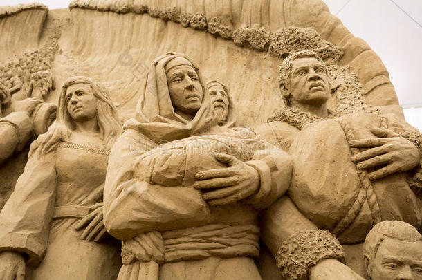 杰索洛露天游泳池,意大利:沙基督的诞生2016:极好的沙雕塑