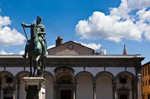 长方形廊柱大厅黛拉最神圣的是安农齐亚塔,弗洛<strong>伦</strong>斯,意大利