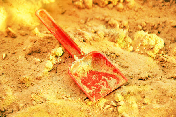 金色的光亮的沙和<strong>塑料</strong>制品索沃<strong>切</strong>克.象征关于金采矿.